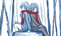 下雪漫画图,冬日童话的温馨画卷